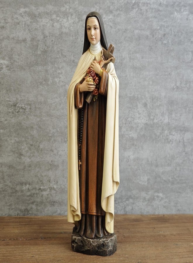 BC BUILDCLASSIC BC Catholic Saint Therese of Lisieux Statue, Religious Figure, Inspirational Gift for Home décor, 10" H, Renaissance Sculpture Handmade by Buildclassic - Image 4